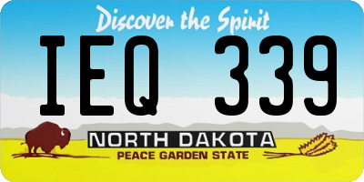 ND license plate IEQ339