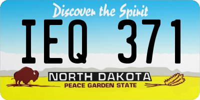 ND license plate IEQ371