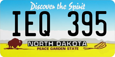 ND license plate IEQ395