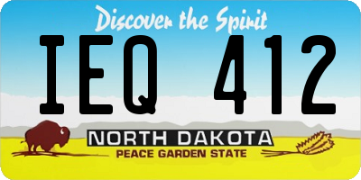 ND license plate IEQ412