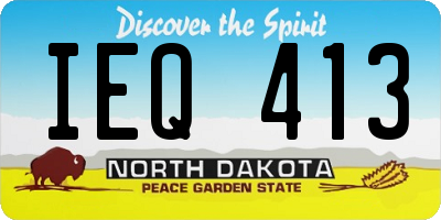 ND license plate IEQ413