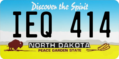 ND license plate IEQ414