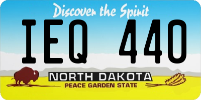 ND license plate IEQ440