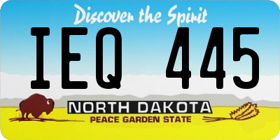 ND license plate IEQ445