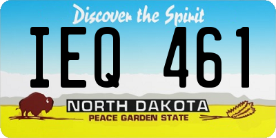 ND license plate IEQ461