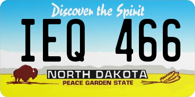 ND license plate IEQ466