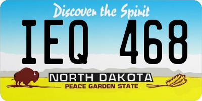ND license plate IEQ468