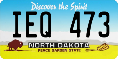 ND license plate IEQ473
