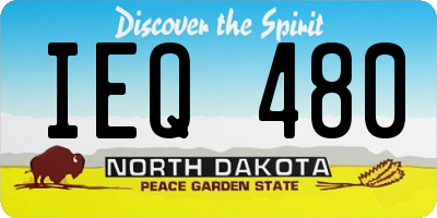 ND license plate IEQ480