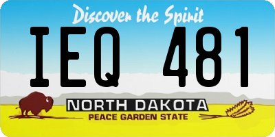 ND license plate IEQ481