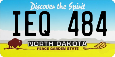 ND license plate IEQ484