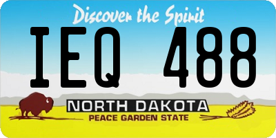 ND license plate IEQ488