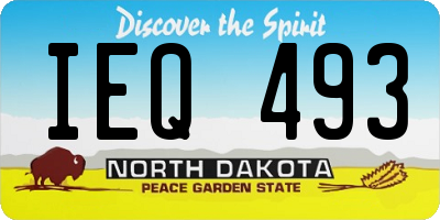 ND license plate IEQ493