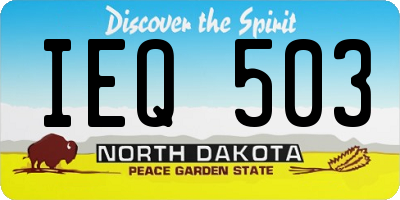 ND license plate IEQ503