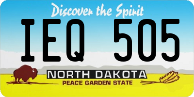 ND license plate IEQ505
