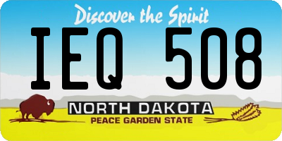 ND license plate IEQ508