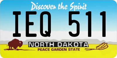 ND license plate IEQ511