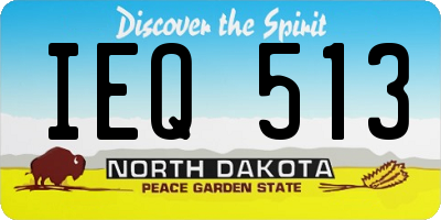 ND license plate IEQ513