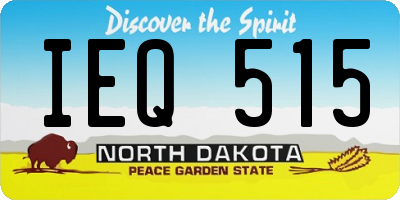 ND license plate IEQ515