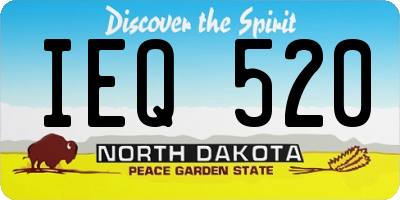 ND license plate IEQ520