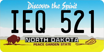 ND license plate IEQ521