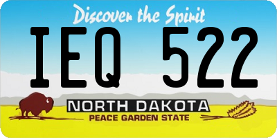 ND license plate IEQ522