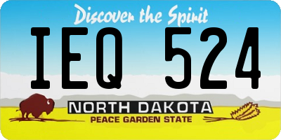ND license plate IEQ524