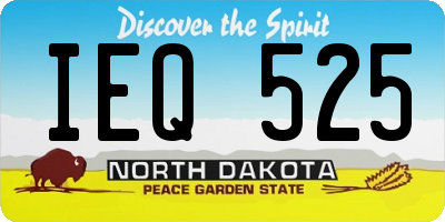 ND license plate IEQ525