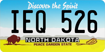 ND license plate IEQ526
