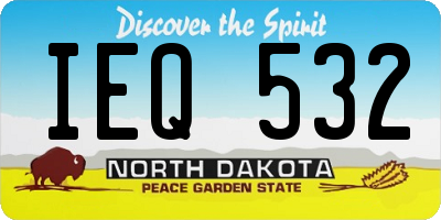 ND license plate IEQ532