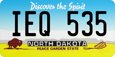 ND license plate IEQ535