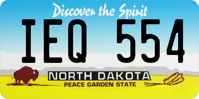 ND license plate IEQ554