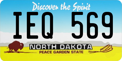 ND license plate IEQ569