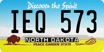 ND license plate IEQ573