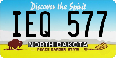 ND license plate IEQ577