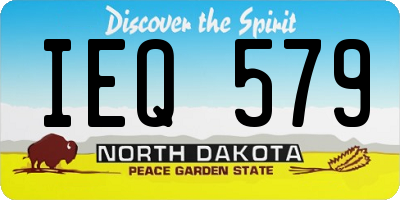 ND license plate IEQ579