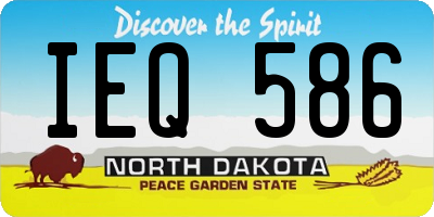 ND license plate IEQ586