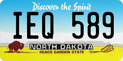 ND license plate IEQ589