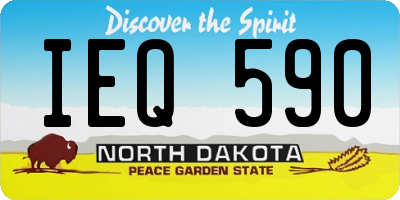 ND license plate IEQ590