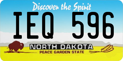 ND license plate IEQ596