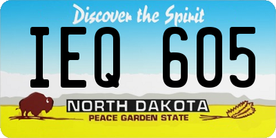 ND license plate IEQ605