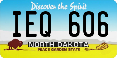 ND license plate IEQ606