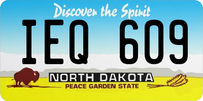 ND license plate IEQ609