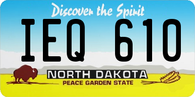 ND license plate IEQ610