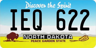ND license plate IEQ622