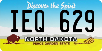 ND license plate IEQ629