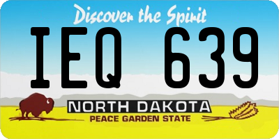ND license plate IEQ639
