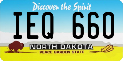 ND license plate IEQ660