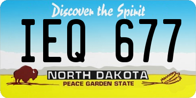 ND license plate IEQ677