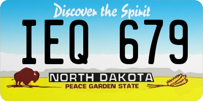 ND license plate IEQ679